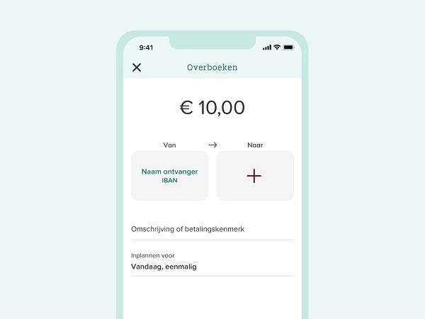 Overboeking in de app
