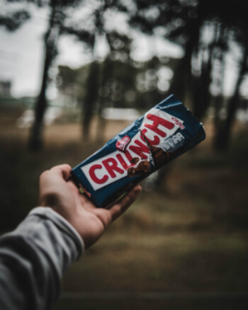 rol met koekjes van crunch