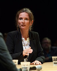 Foto van Anniek Mauser aan het woord tijdens ASN Live Almere